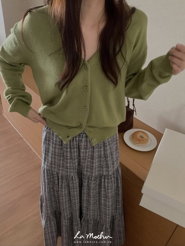 排釦針織羊毛小外套
